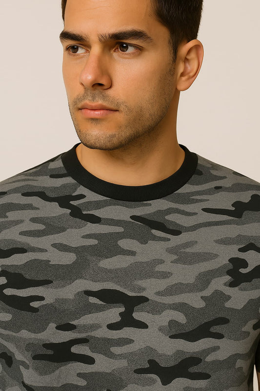 Men's Camo Print Full Sleeve T-Shirt – Urban Street Style