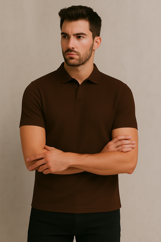 Men’s Solid Polo T-Shirt – Premium Cotton Blend | Classic Fit | Casual & Formal Wear
