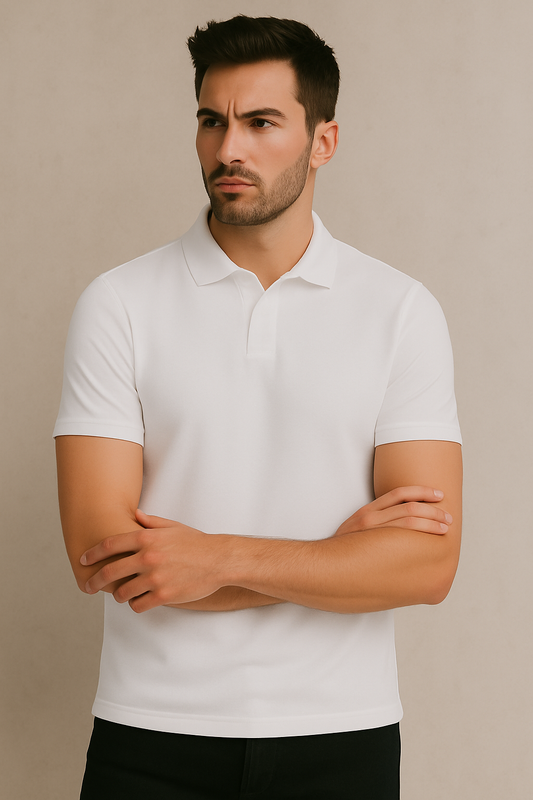 Men’s Solid Polo T-Shirt – Premium Cotton Blend | Classic Fit | Casual & Formal Wear