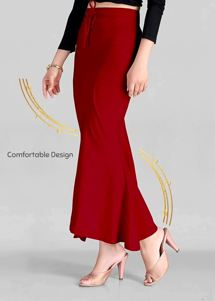 Women's Saree Shapewear Petticoat – Cotton Blend, Stretchable Fishcut Fit